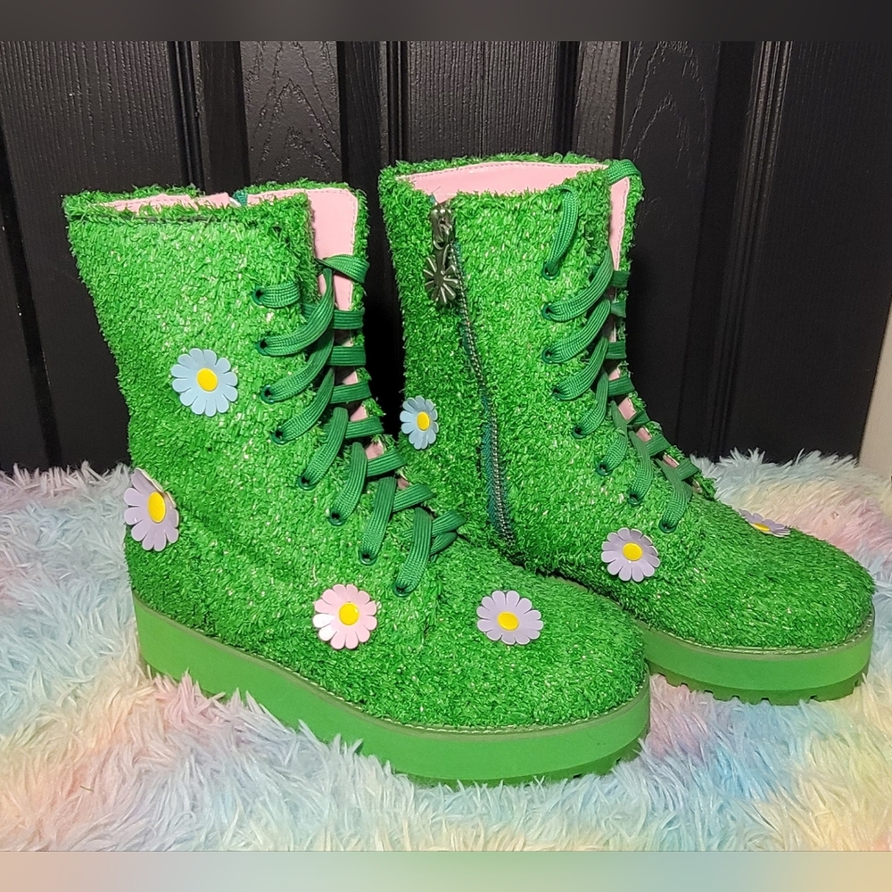 Delia's First Version It's Always Greener Combat Boots